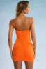 Embellished Strap Cut Out Mini Dress in Orange sold by Oh Polly