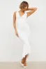 High Neck Open Back Define Luxe Sports Bra in Warm Taupe sold by Oh Polly