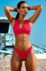 V Shape Cheeky Bikini Bottoms in Hot Pink sold by Oh Polly