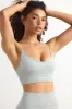 Super Sculpt Seamless Scoop-Neck Sports Bra in Fog sold by Oh Polly