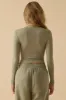 Soft Active Long Sleeve Top in Soft Olive sold by Oh Polly