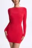 Open-Back Bodycon Mini Dress in Cherry Red sold by Oh Polly