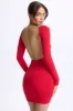 Open-Back Bodycon Mini Dress in Cherry Red sold by Oh Polly