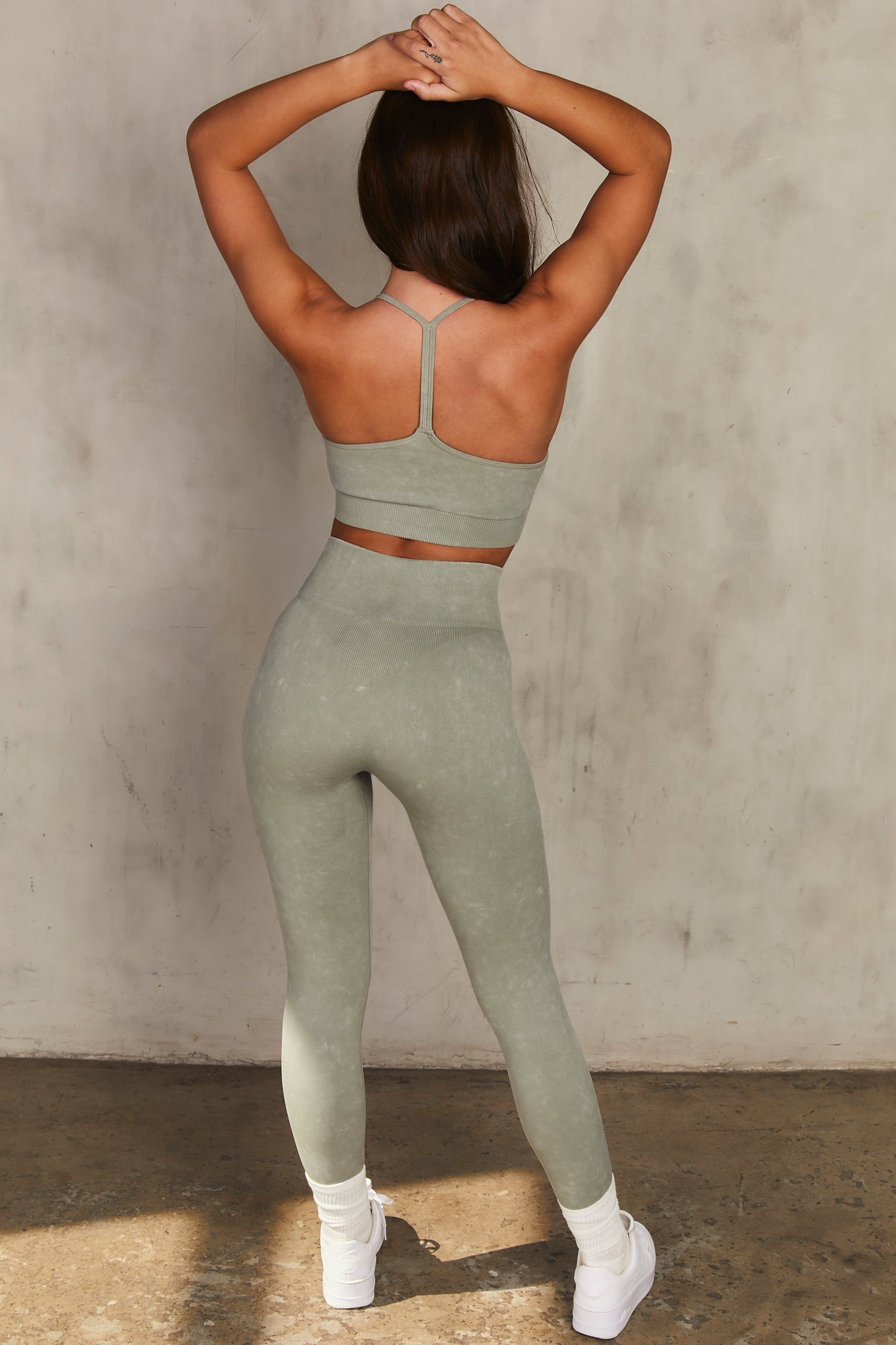 Reflex Petite Seamless Acid Wash Leggings in Sage sold by Oh Polly product image thumbnail 2