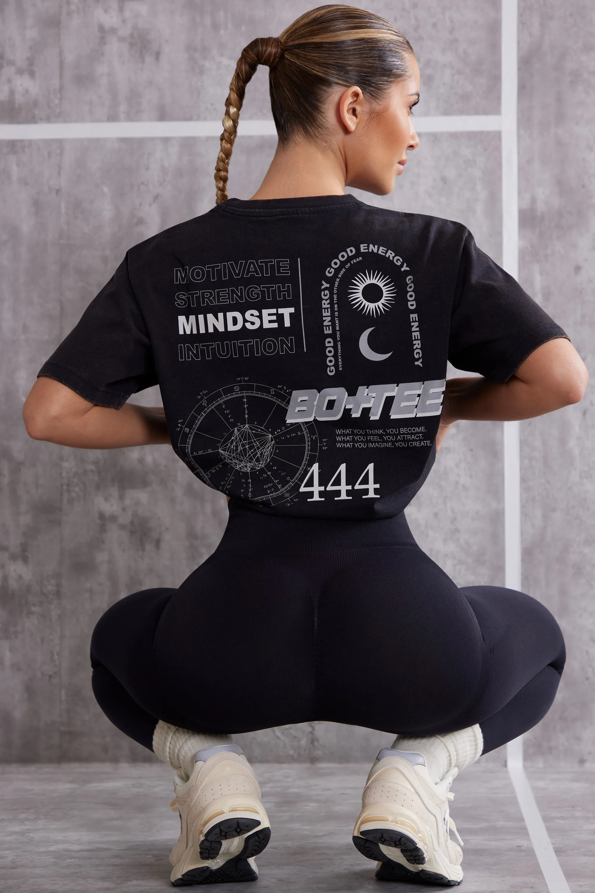 Oversized T-Shirt in Jet Black sold by Oh Polly