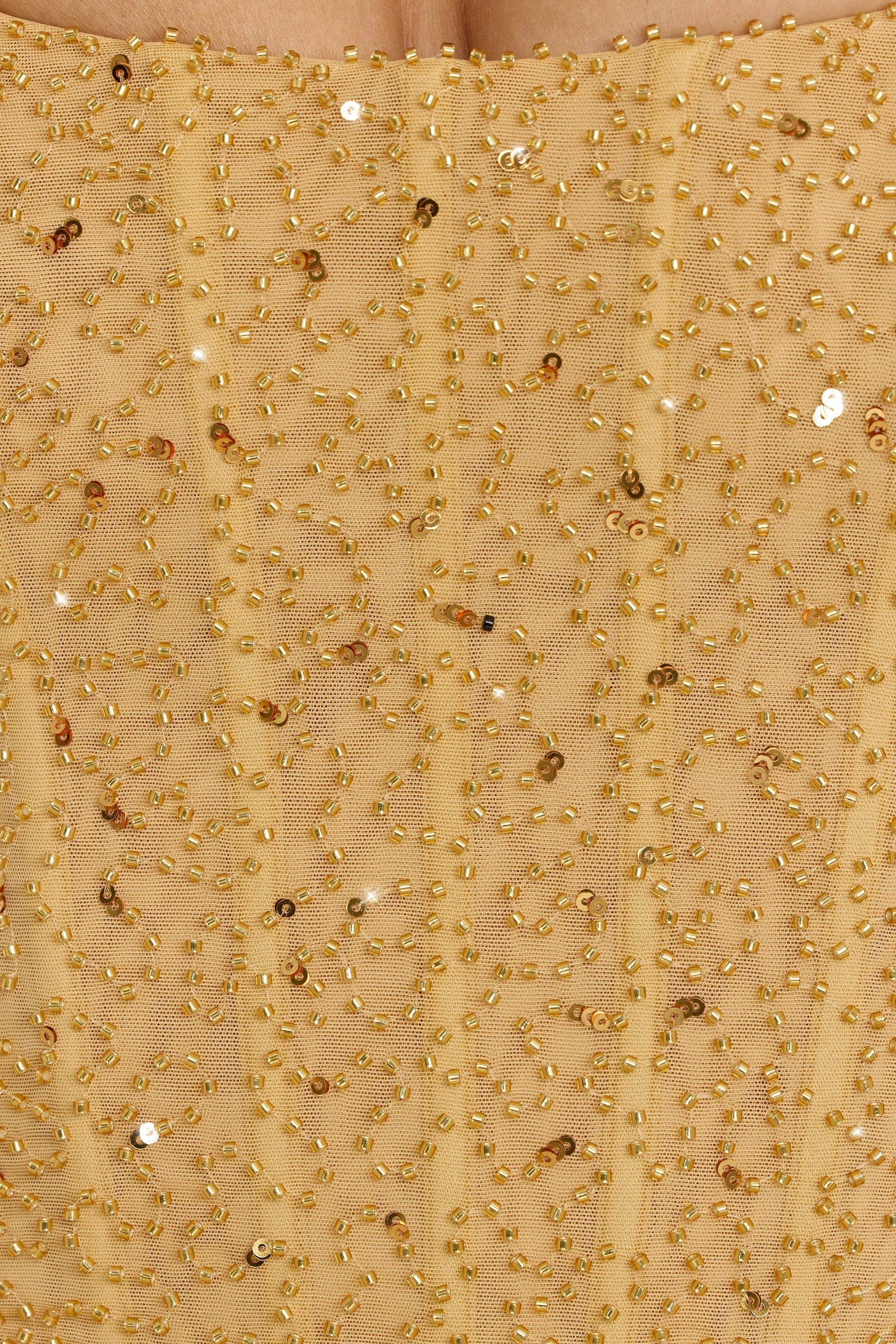 Embellished Corset Tulle Skirt Mini Dress in Gold sold by Oh Polly product image thumbnail 5