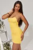 Scoop Neck Mini Dress in Yellow sold by Oh Polly