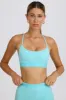 Soft Active Cross-Back Sports Bra in Aqua sold by Oh Polly