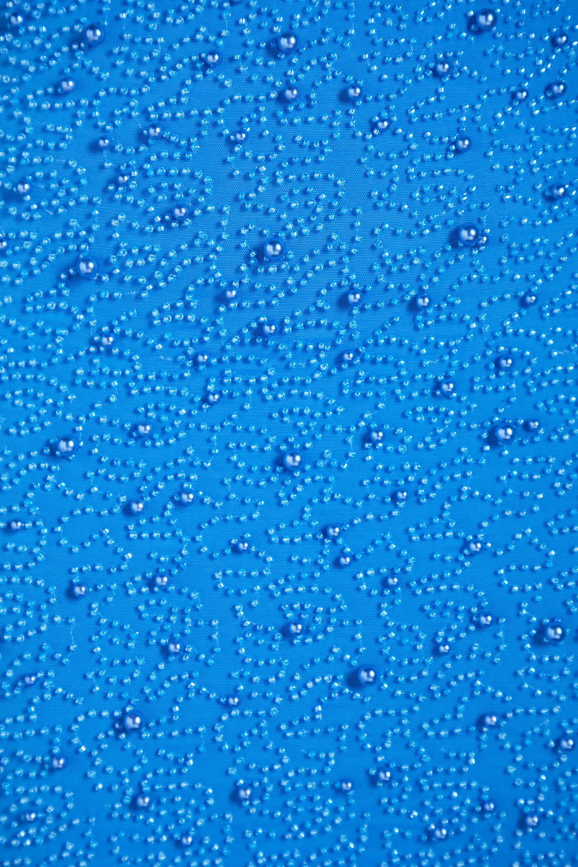Embellished Mesh Mini Skirt in Blue sold by Oh Polly product image thumbnail 5