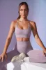 Low Back Define Luxe Sports Bra in Dusty Lilac sold by Oh Polly