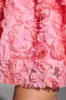 Embellished Floral-Appliqué Lace-Up Mini Dress in Pink sold by Oh Polly
