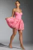 Embellished Floral-Appliqué Lace-Up Mini Dress in Pink sold by Oh Polly
