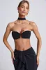 Hardware Detail Choker Crop Top in Black sold by Oh Polly