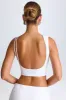 Draped Open-Back Tank Top in White sold by Oh Polly