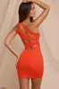 One Shoulder Cut-Out Back Mini Dress in Tangerine sold by Oh Polly