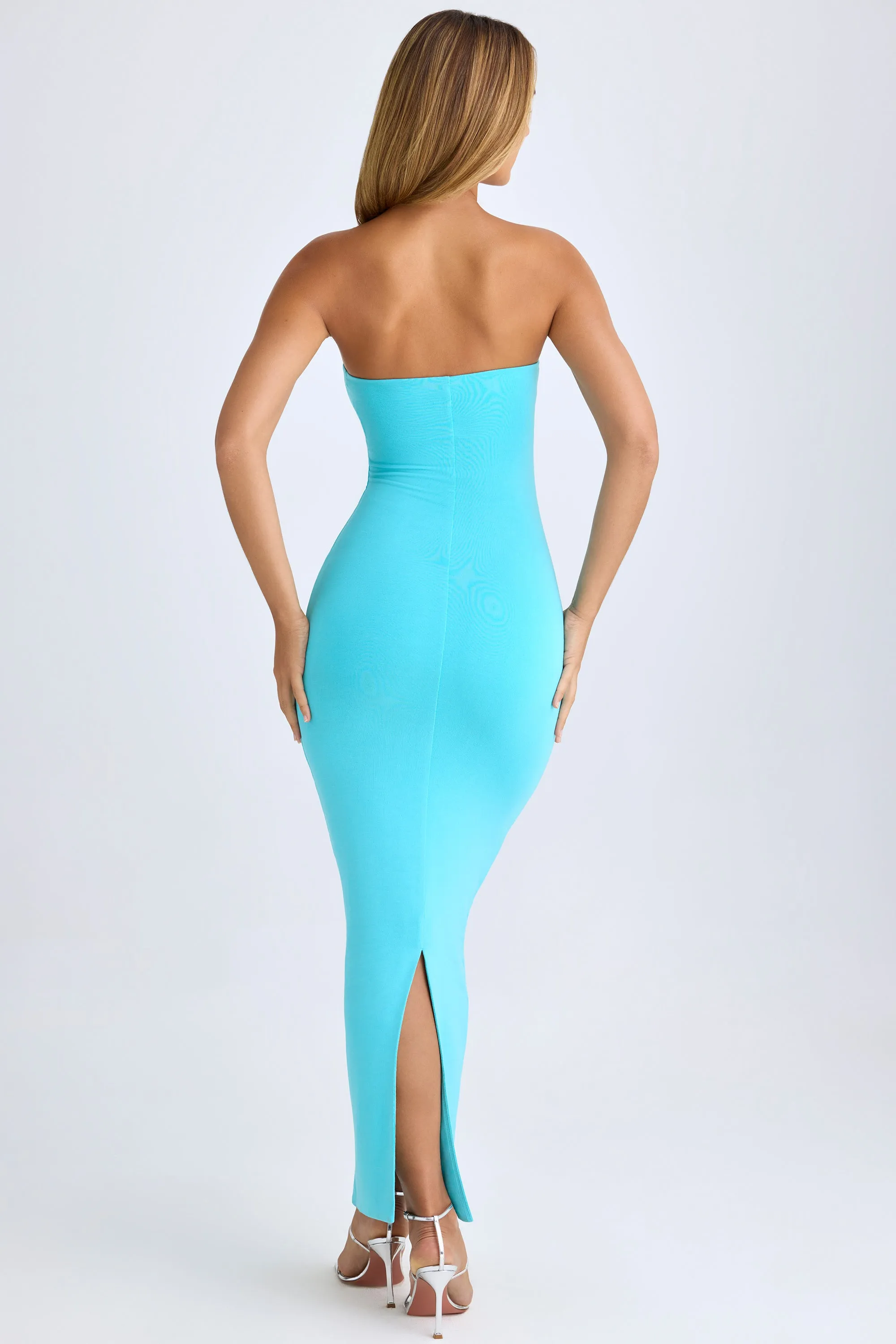 Modal Bandeau Maxi Dress in Aqua Blue sold by Oh Polly product image thumbnail 2