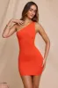 One Shoulder Cut-Out Back Mini Dress in Tangerine sold by Oh Polly