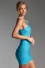 Embellished One-Shoulder Mini Dress in Aqua Blue sold by Oh Polly