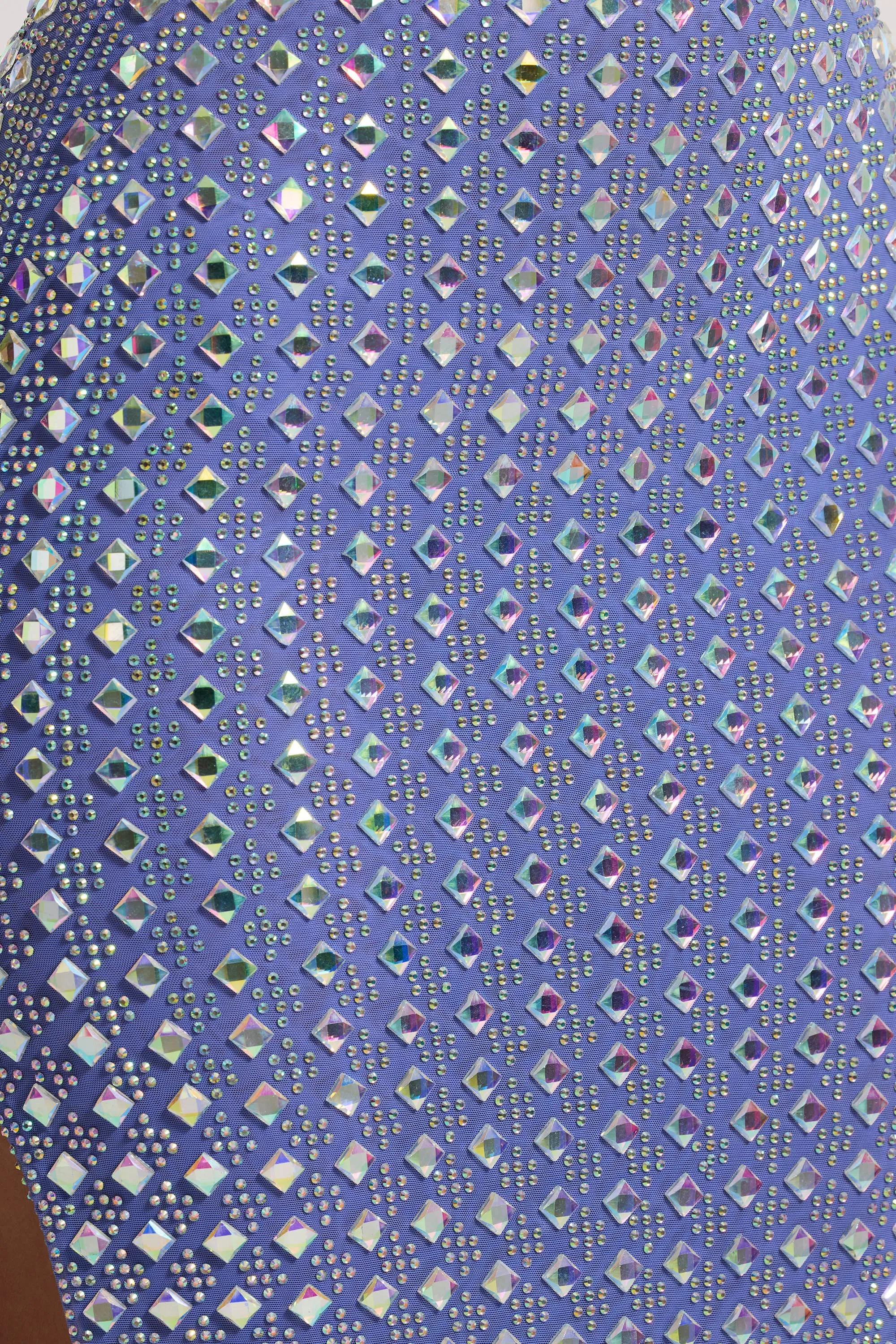 Embellished Square Neck Crop Top in Blue sold by Oh Polly product image thumbnail 4