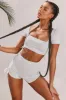 Ambition Slinky Crop Top in Light Grey sold by Oh Polly