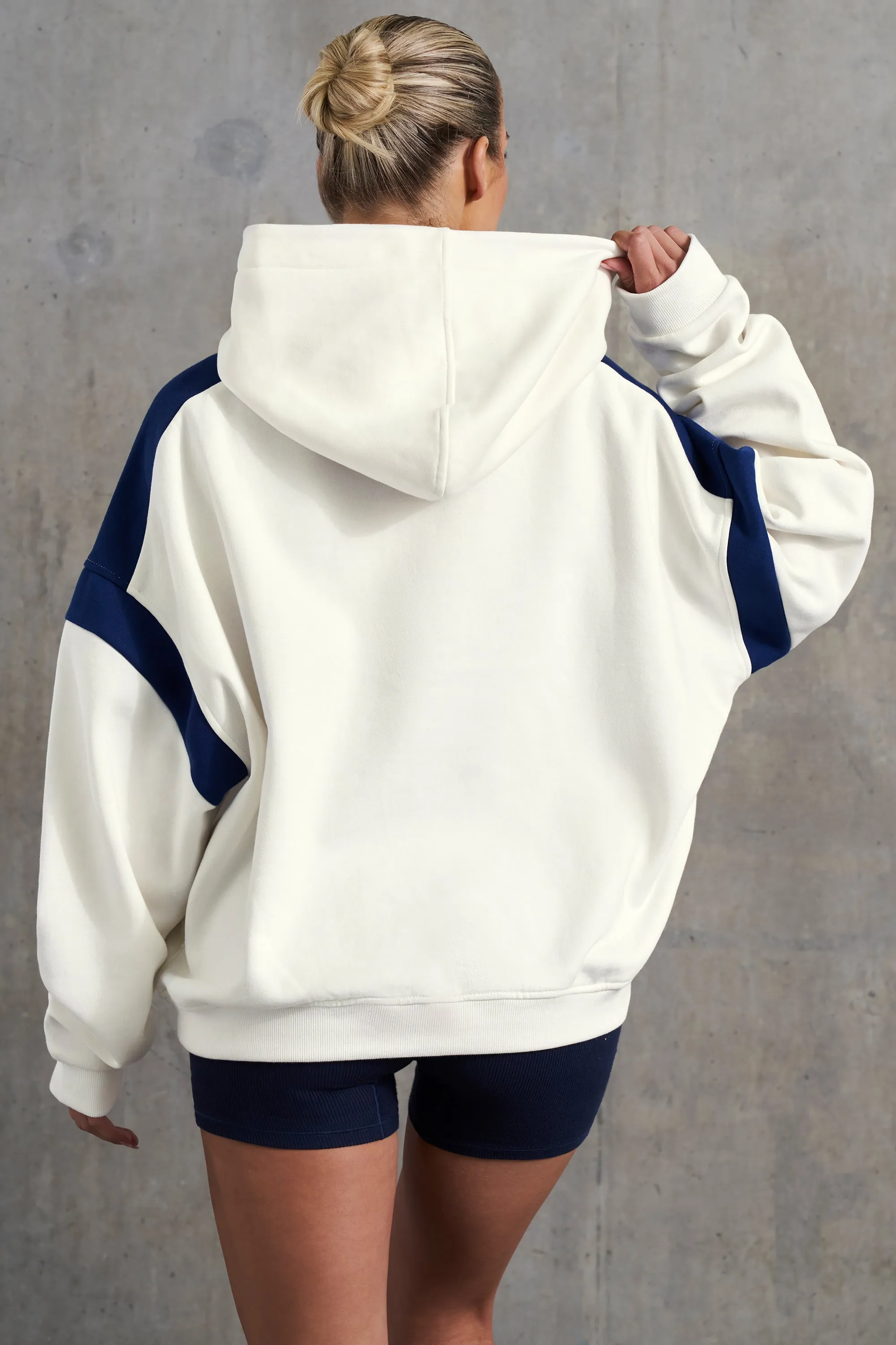 Oversized Hooded Sweatshirt in White sold by Oh Polly product image thumbnail 2