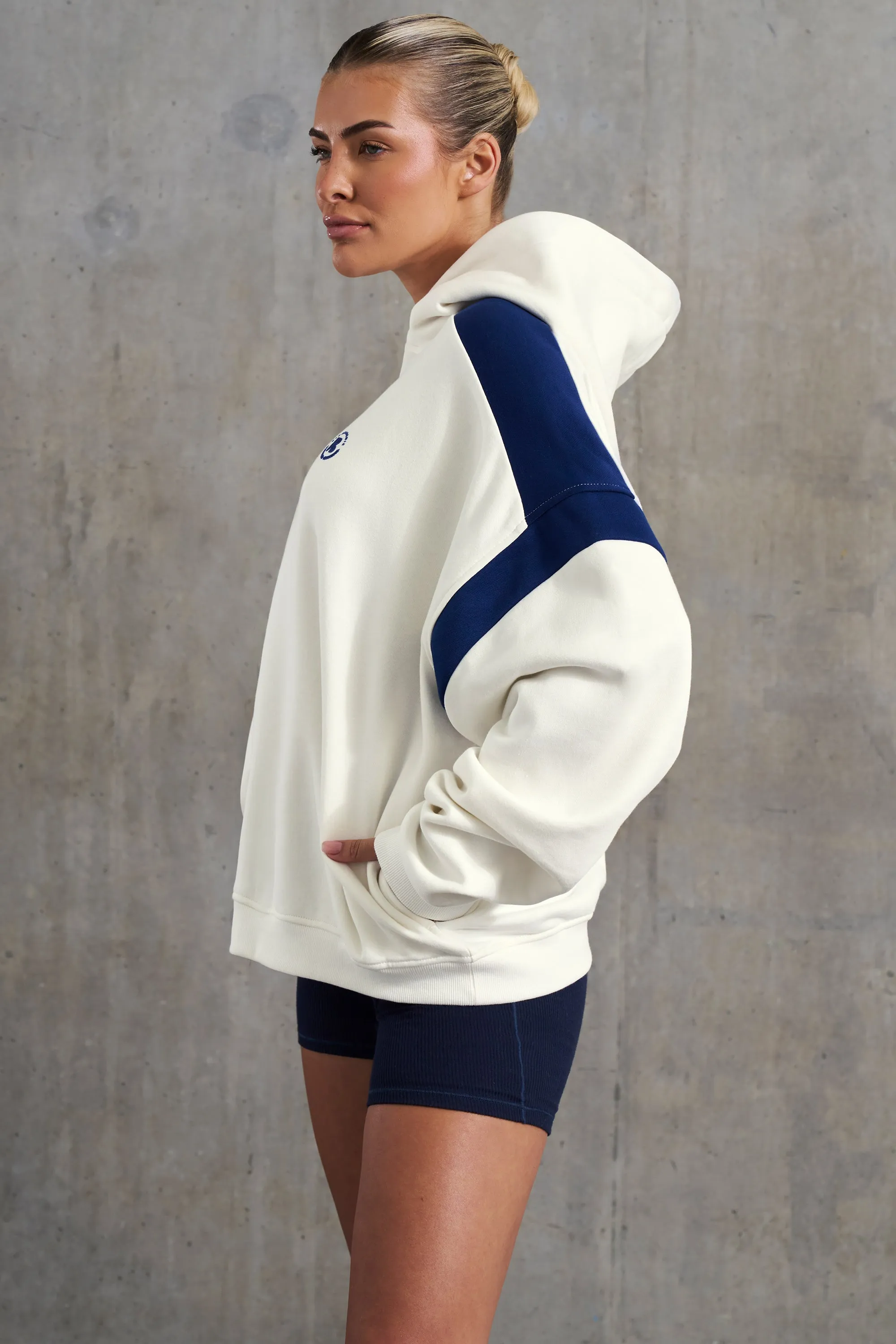 Oversized Hooded Sweatshirt in White sold by Oh Polly product image thumbnail 3