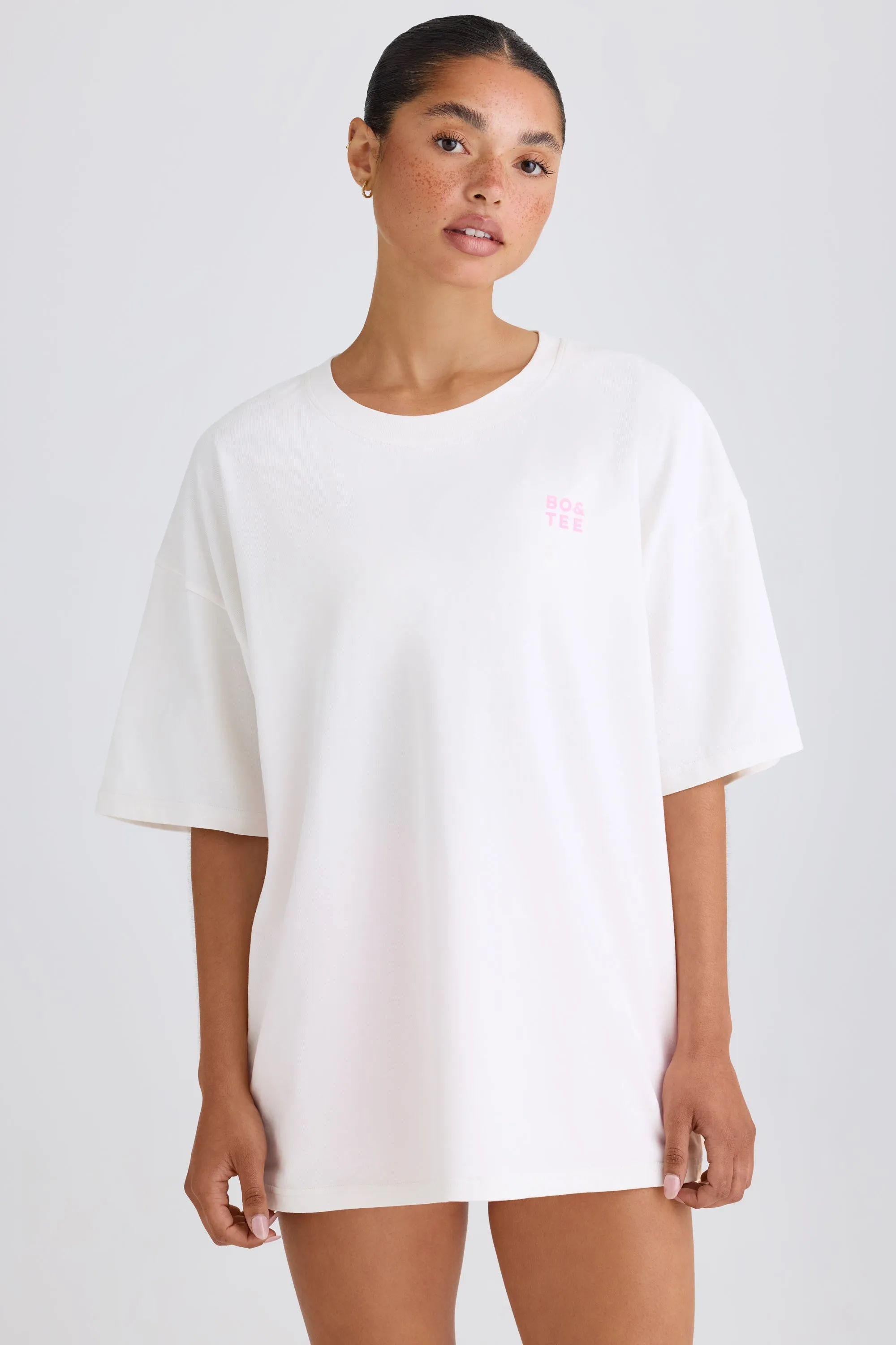 Soft Cotton Jersey Oversized T-Shirt in White sold by Oh Polly product image thumbnail 2