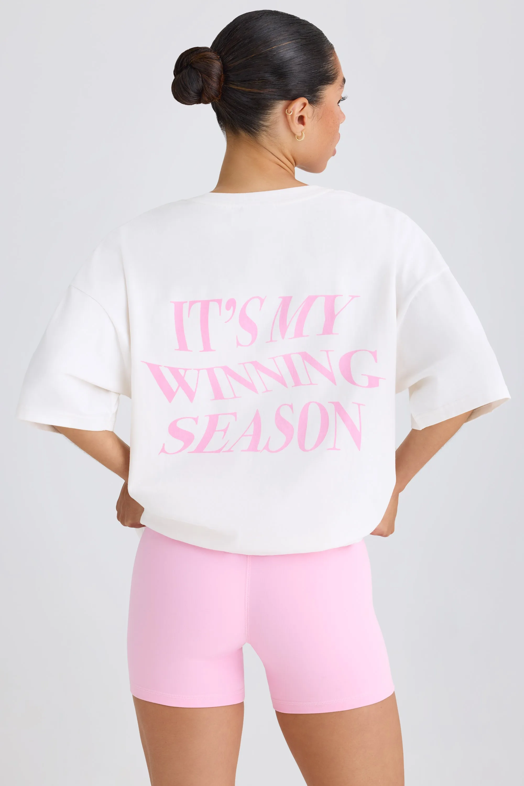 Soft Cotton Jersey Oversized T-Shirt in White sold by Oh Polly