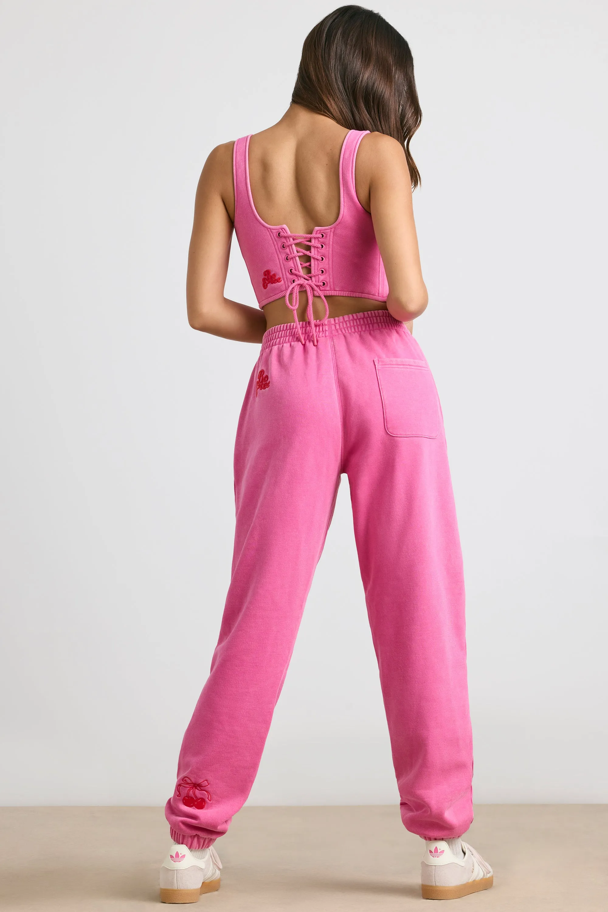 Brushed Jersey Oversized Joggers in Hot Pink sold by Oh Polly product image thumbnail 2