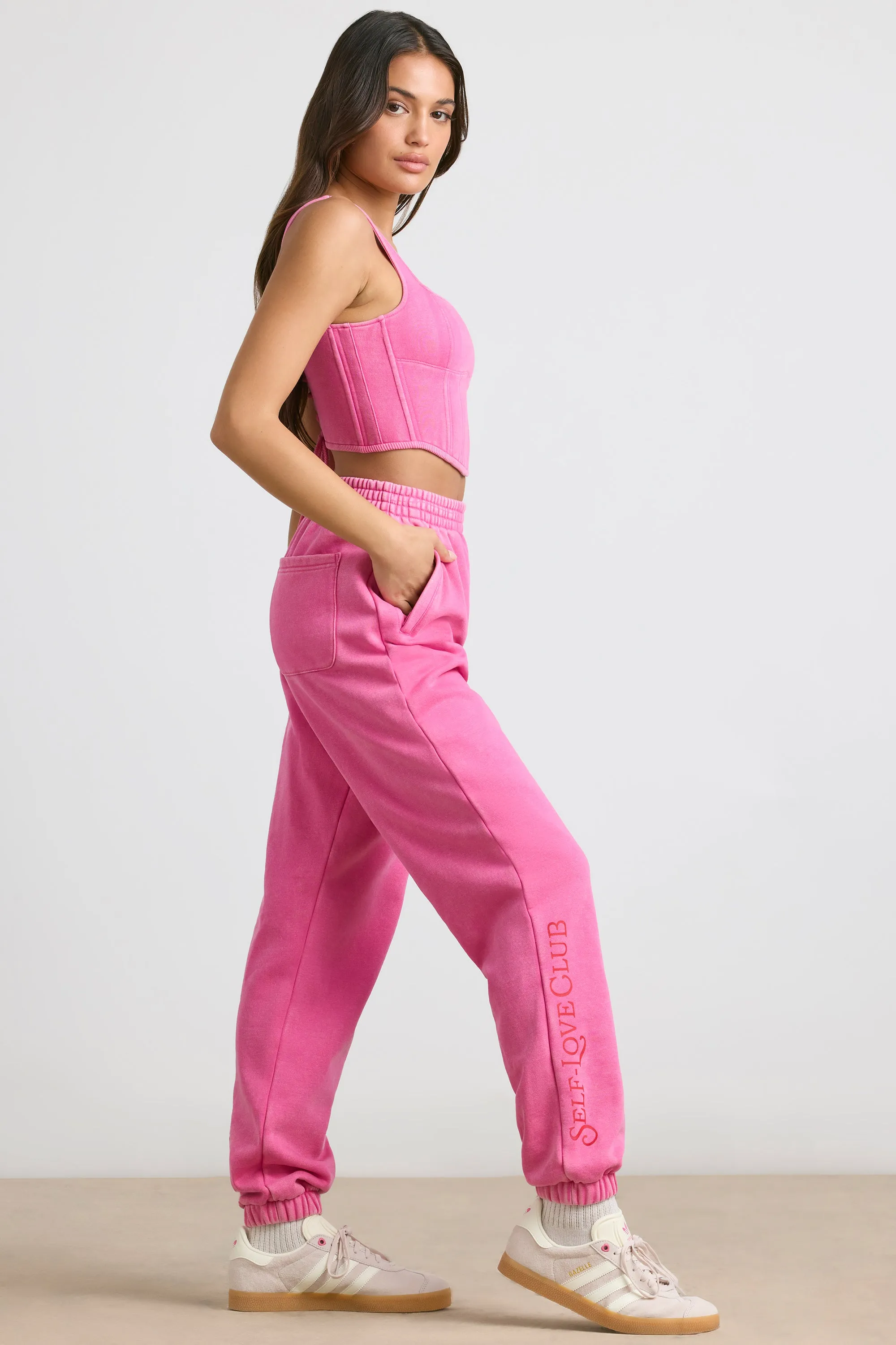 Brushed Jersey Oversized Joggers in Hot Pink sold by Oh Polly product image thumbnail 3