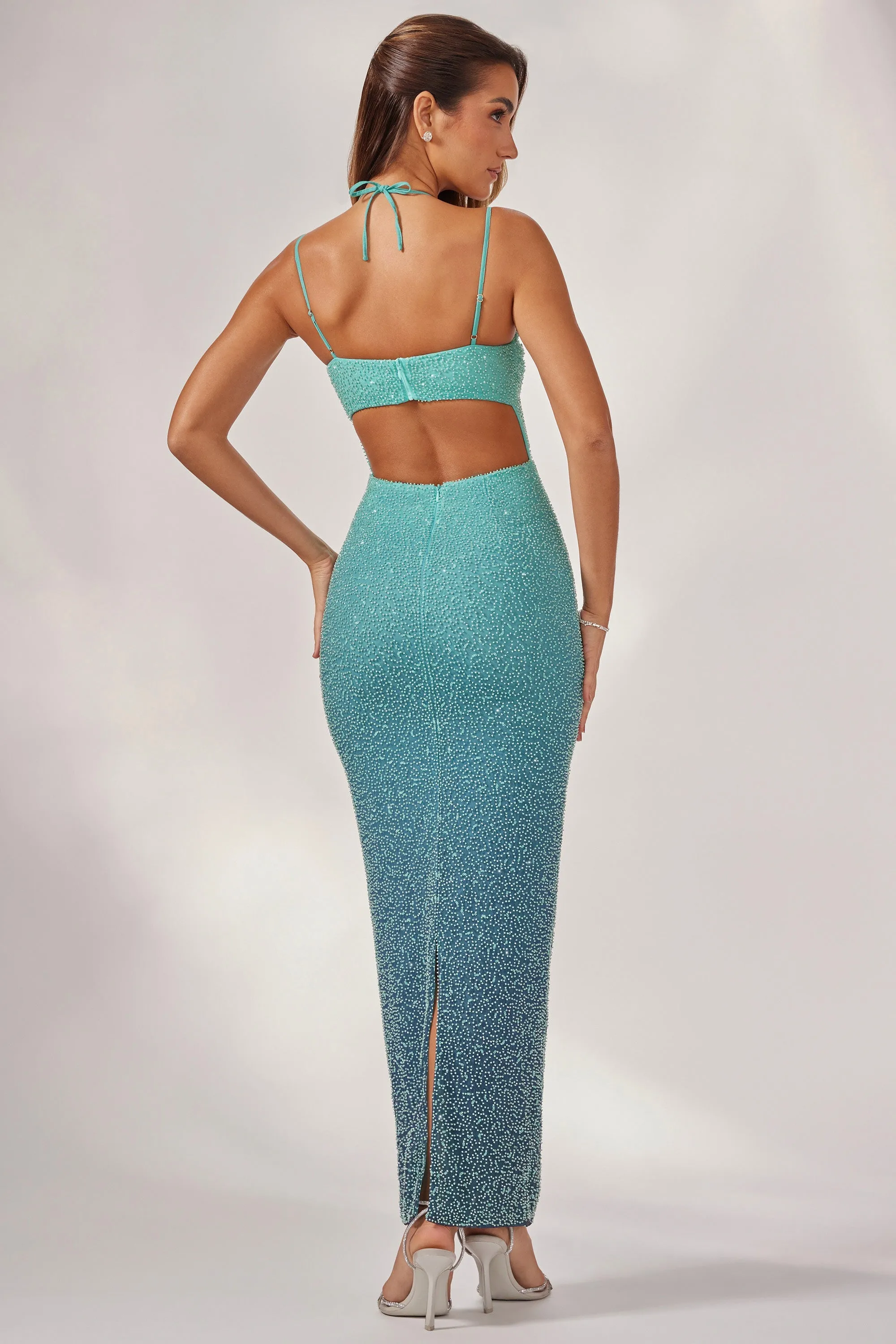 Embellished Maxi Dress in Blue Ombré sold by Oh Polly product image thumbnail 2