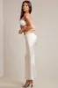 Bias Cut Satin Maxi Skirt in Ivory sold by Oh Polly