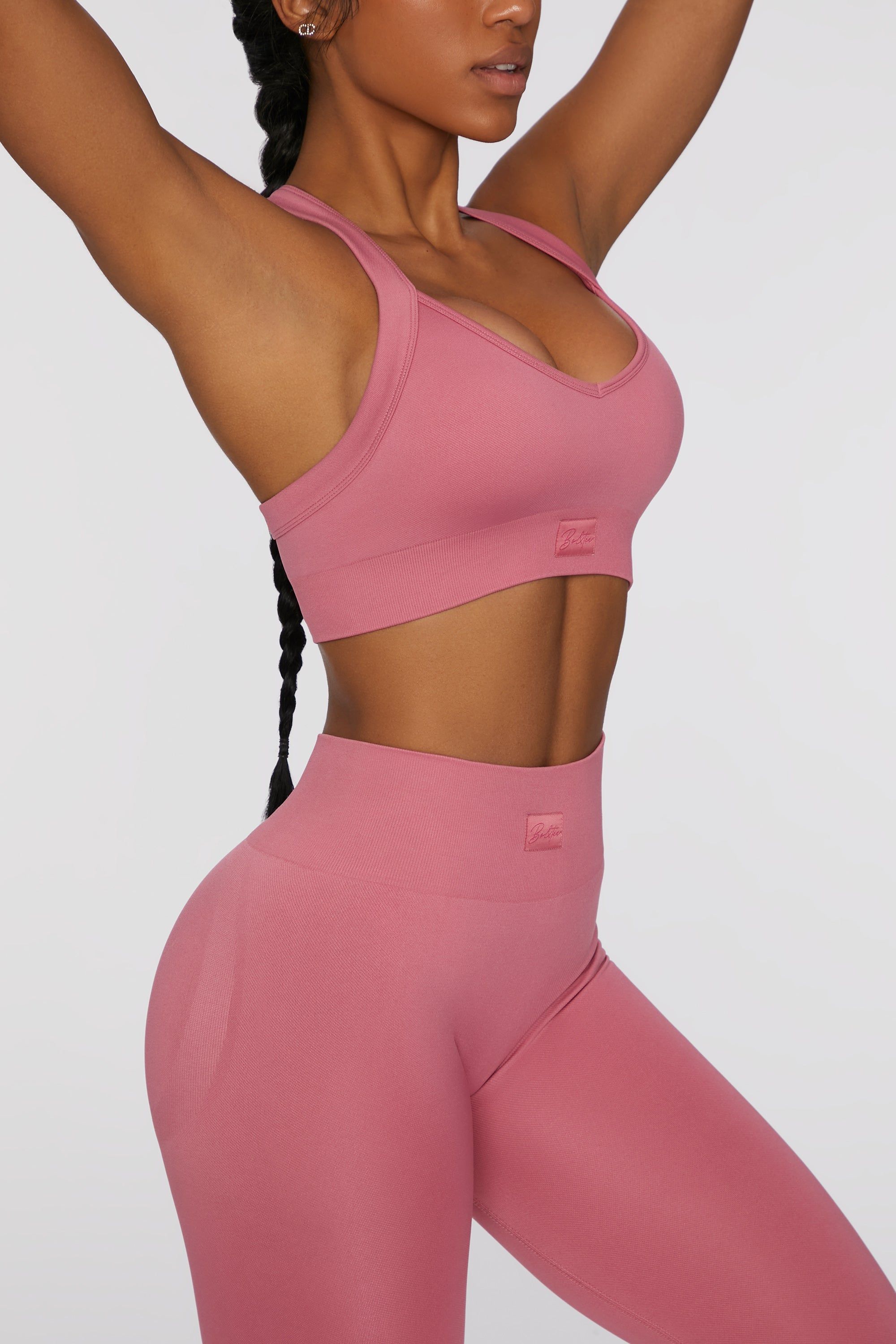 Cross Back Sports Bra in Pink sold by Oh Polly product image thumbnail 4