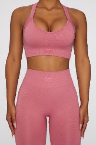 Cross Back Sports Bra in Pink sold by Oh Polly