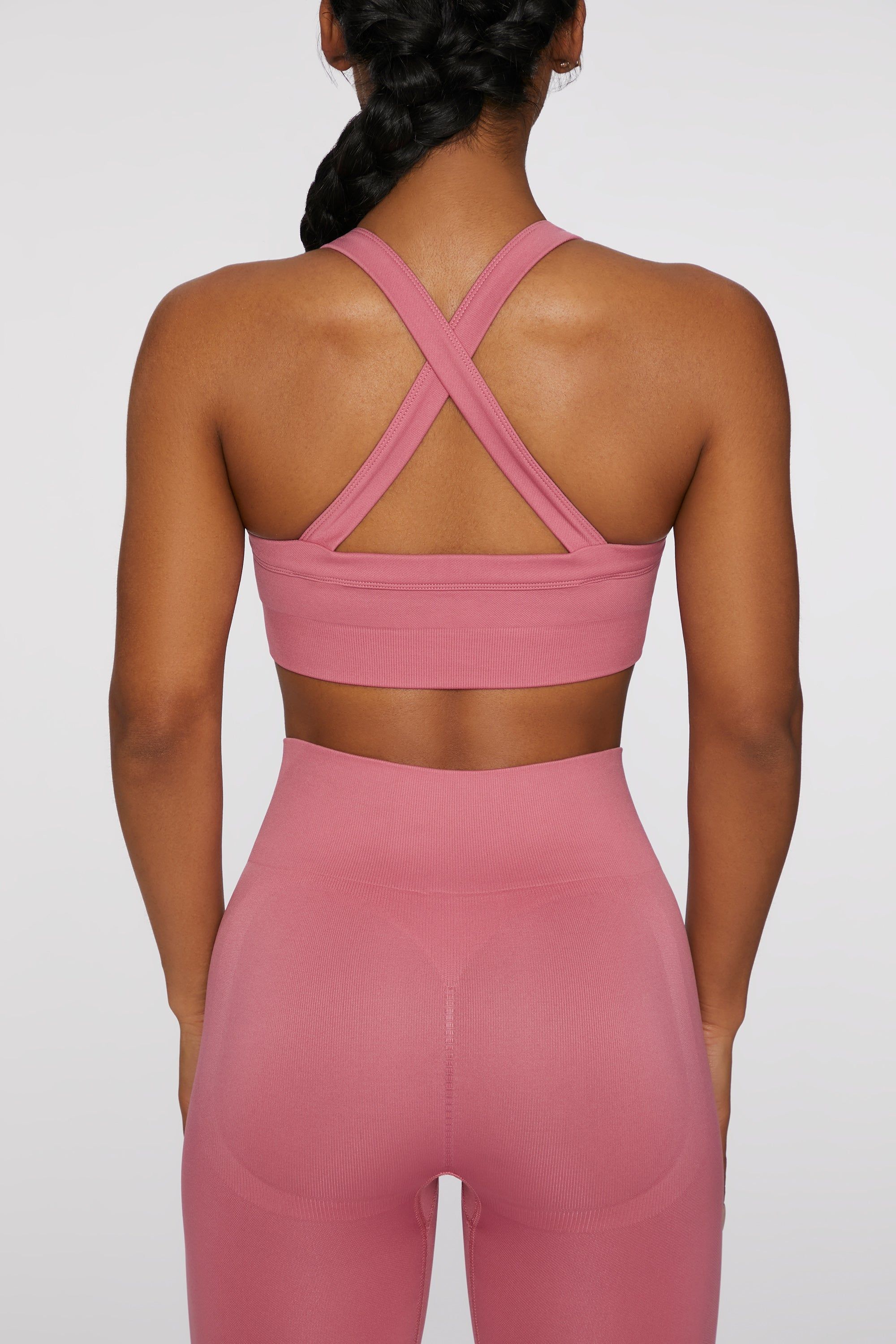 Cross Back Sports Bra in Pink sold by Oh Polly product image thumbnail 2