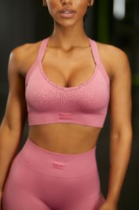 Cross Back Sports Bra in Pink sold by Oh Polly