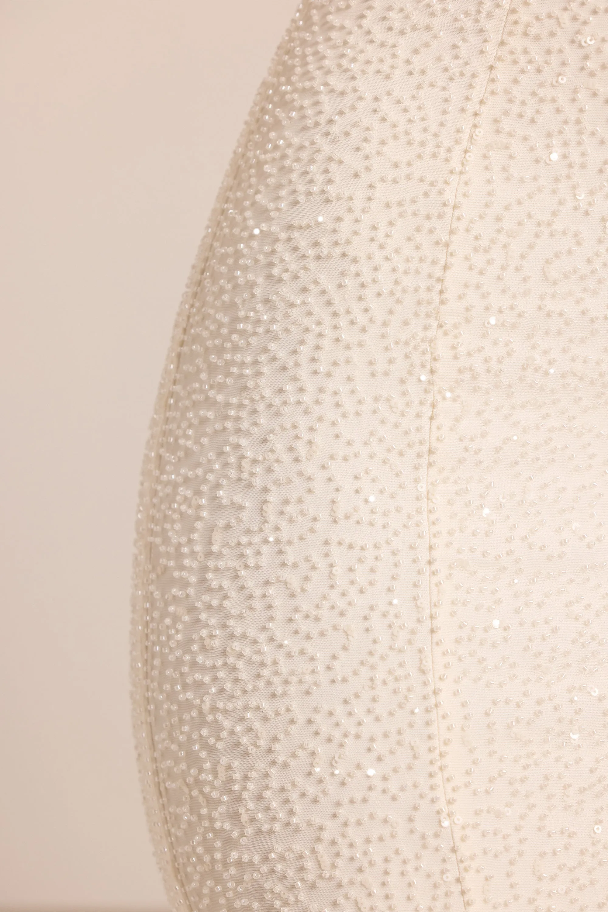 Embellished Bandeau Cowl Neck Maxi Dress in White sold by Oh Polly product image thumbnail 4