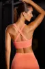 Super Sculpt Cross Back Sports Bra in Coral Orange sold by Oh Polly