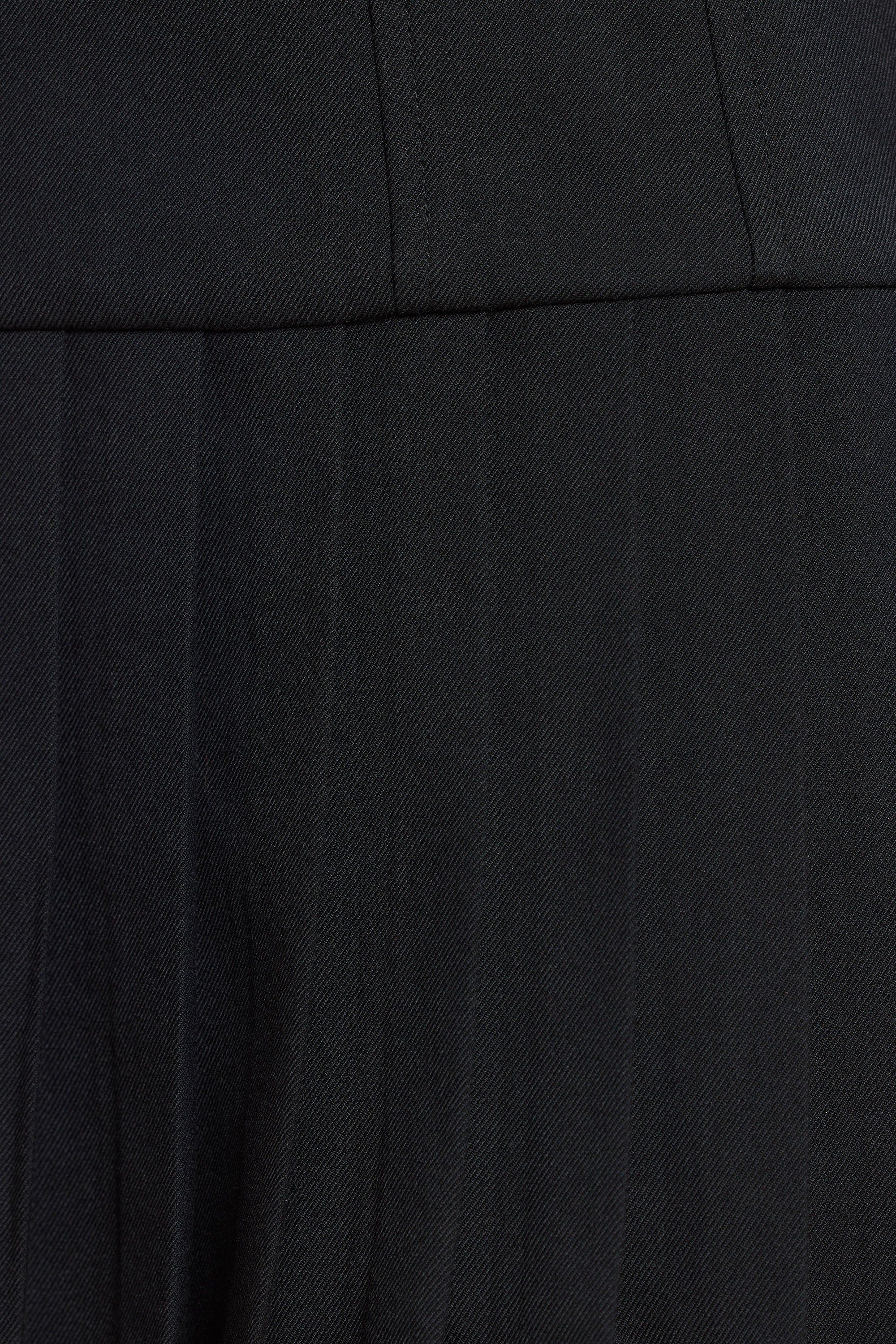 Woven Wool Drop Waist Kilt Mini Dress in Black sold by Oh Polly product image thumbnail 7