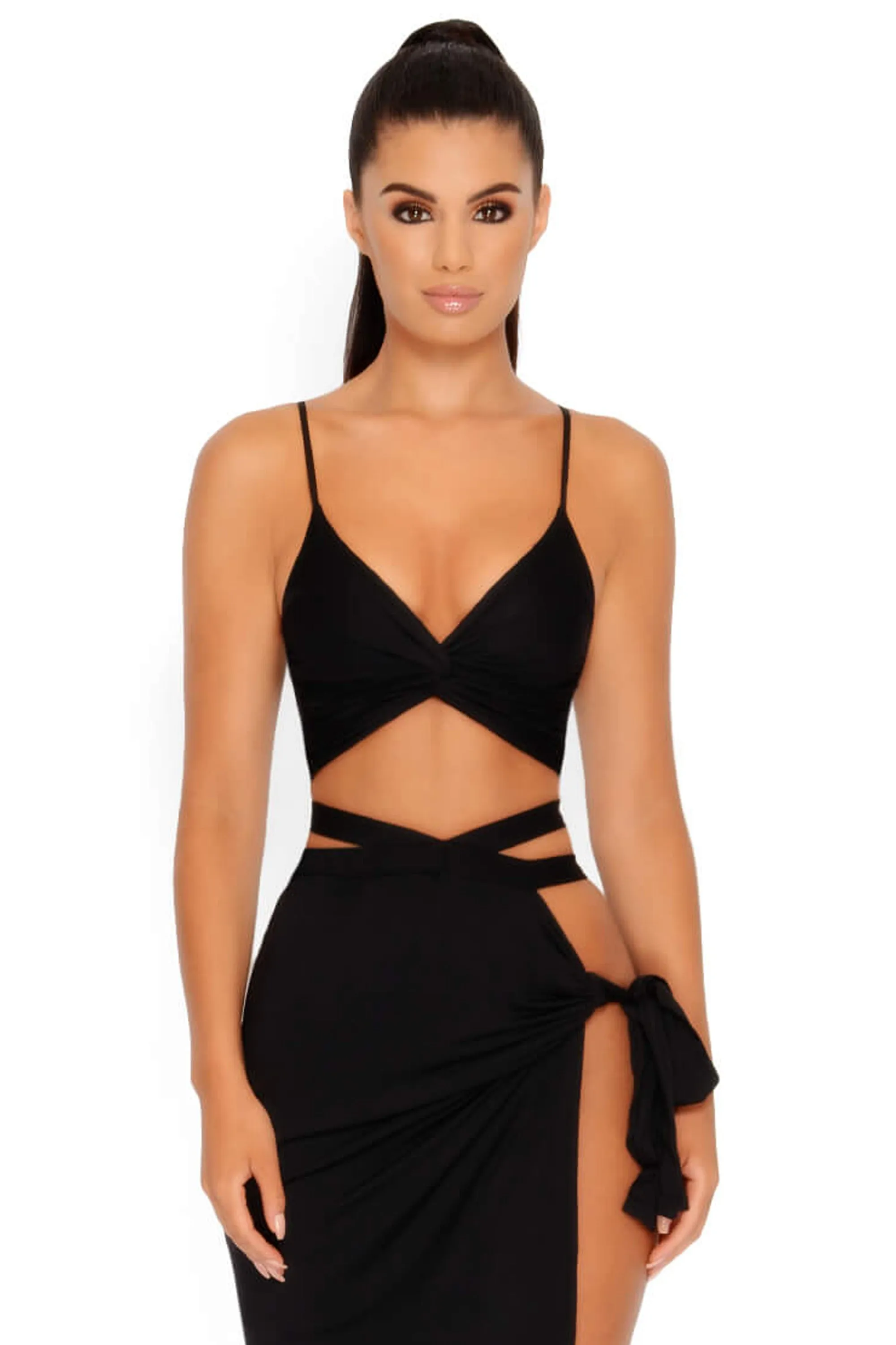 Slit To Kill Split Leg Maxi Skirt in Black sold by Oh Polly product image thumbnail 3