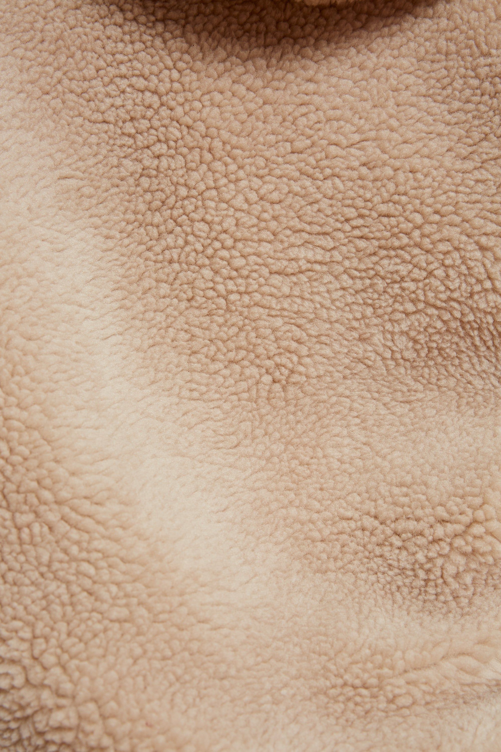 Shearling Hooded Faux Fur Teddy Jacket in Beige sold by Oh Polly product image thumbnail 11