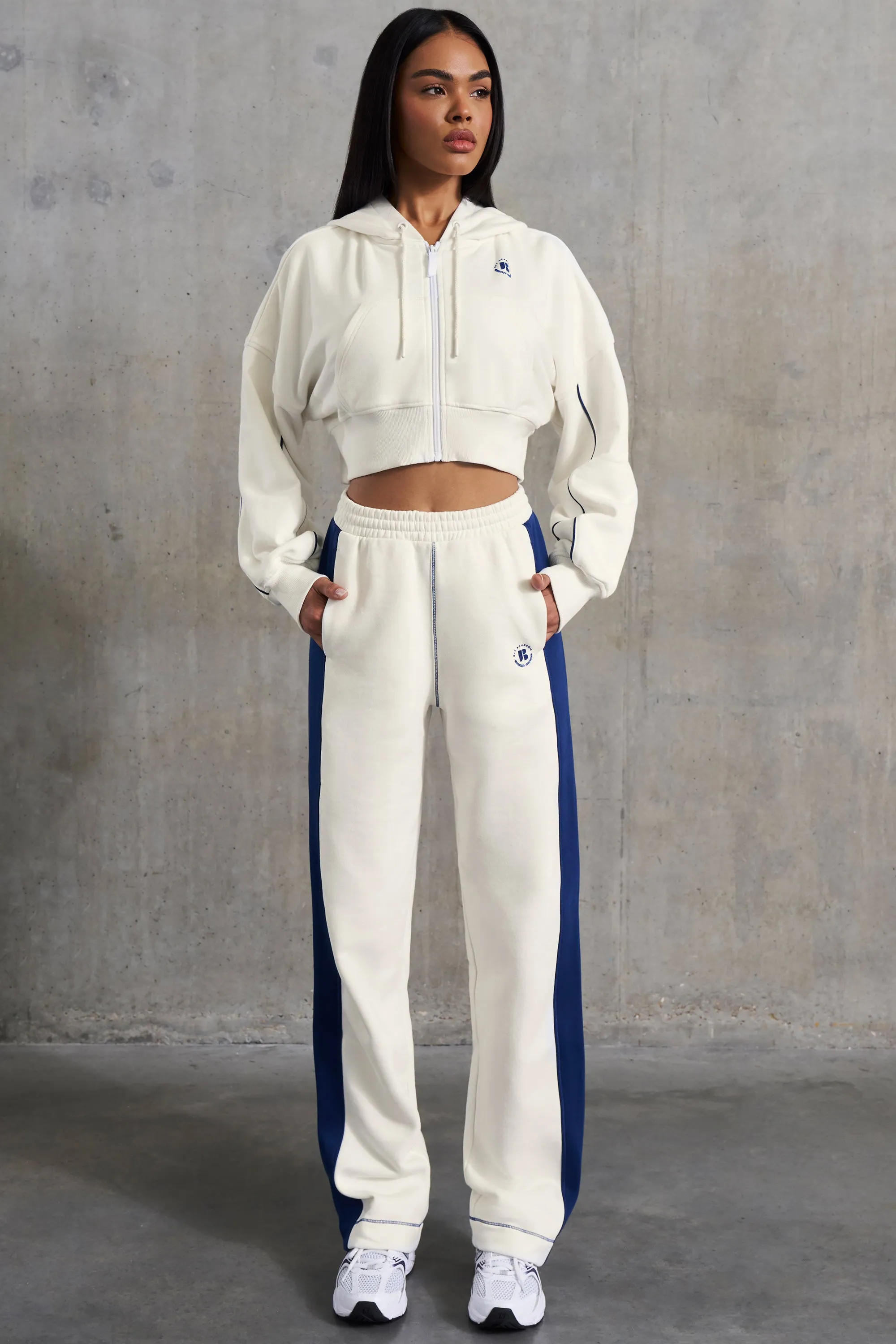 Petite Wide Leg Sweatpants in White sold by Oh Polly product image thumbnail 5