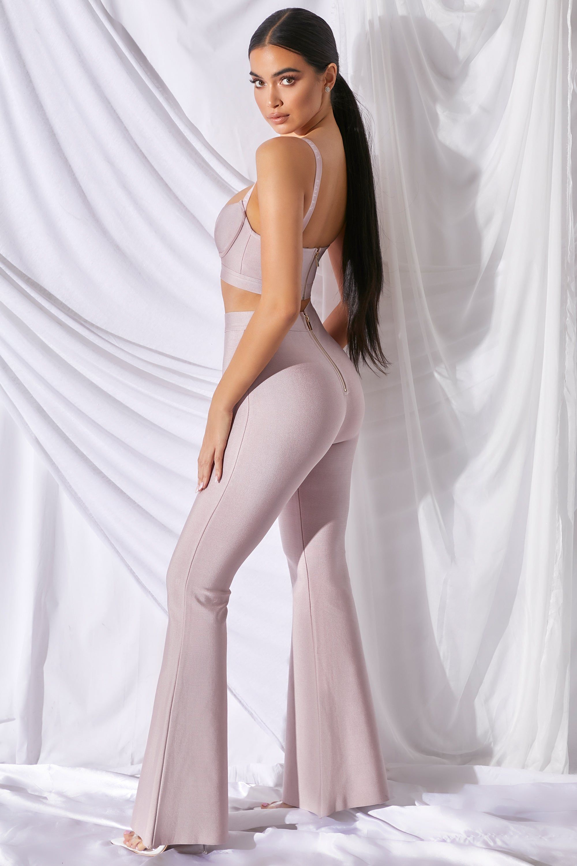 Too Good For You Underwired Bandage Crop Top in Mauve sold by Oh Polly product image thumbnail 5