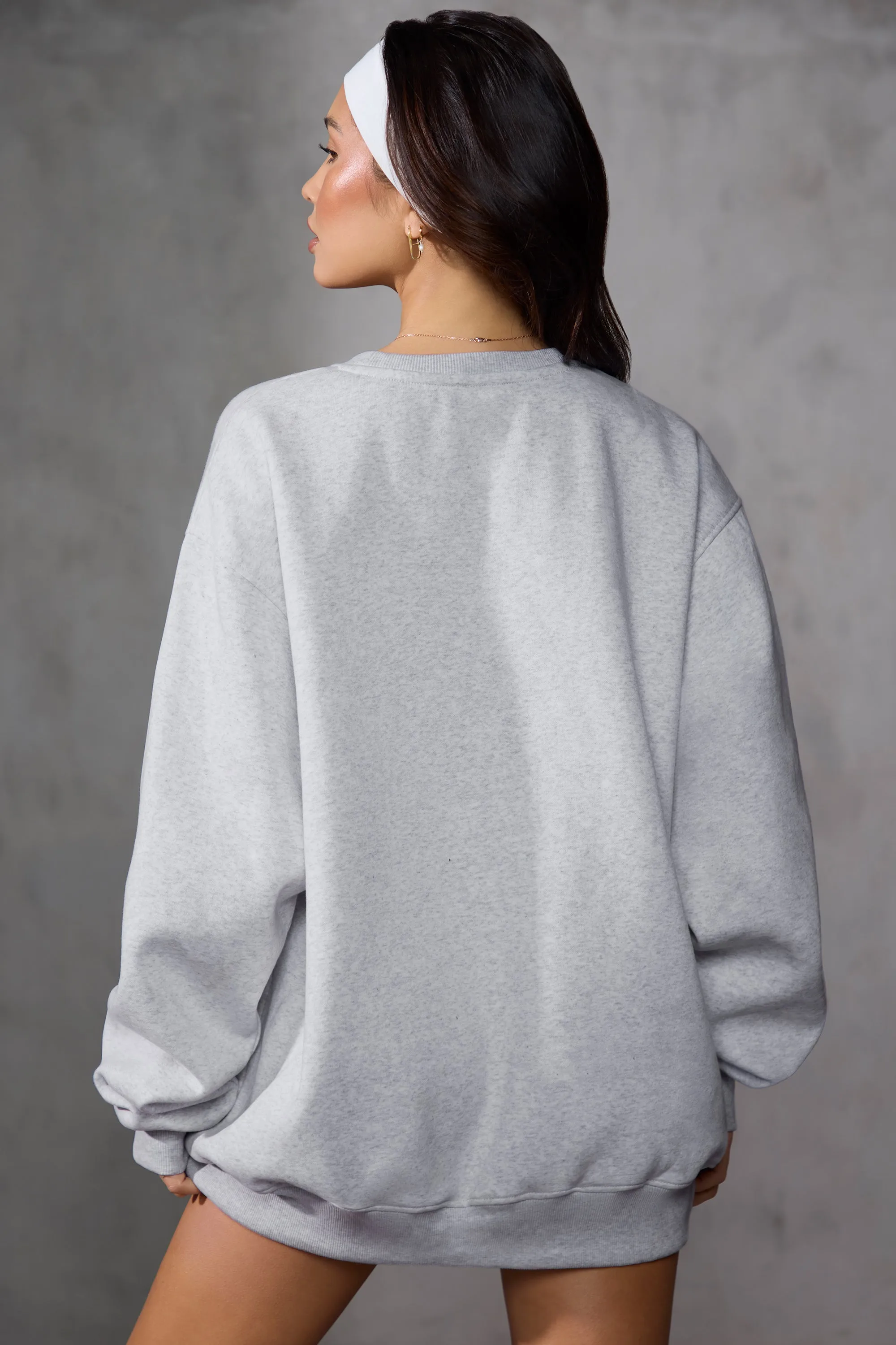 Oversized Sweatshirt in Grey Marl sold by Oh Polly product image thumbnail 2