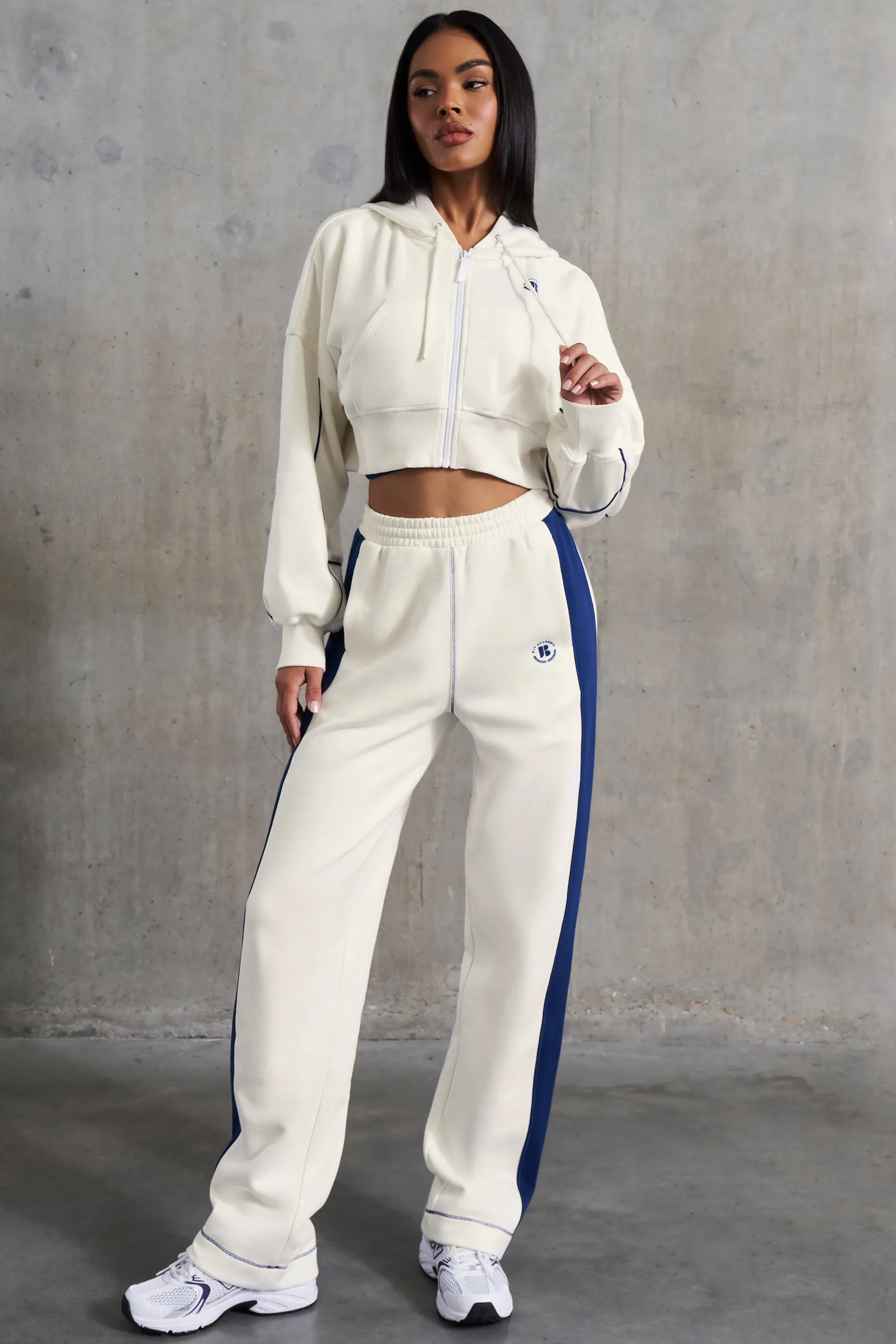 Wide Leg Sweatpants in White sold by Oh Polly