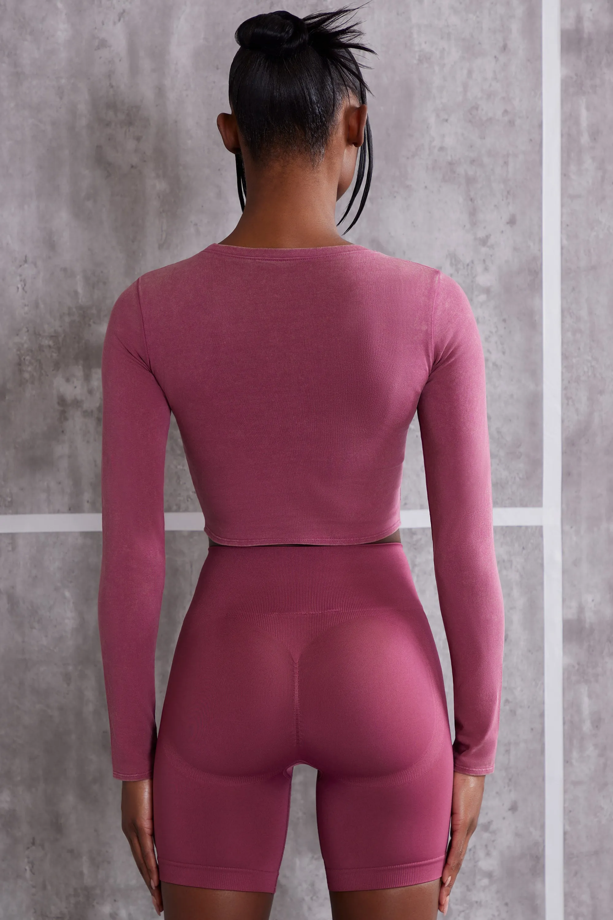 Long Sleeve T-Shirt in Dark Rose sold by Oh Polly product image thumbnail 2