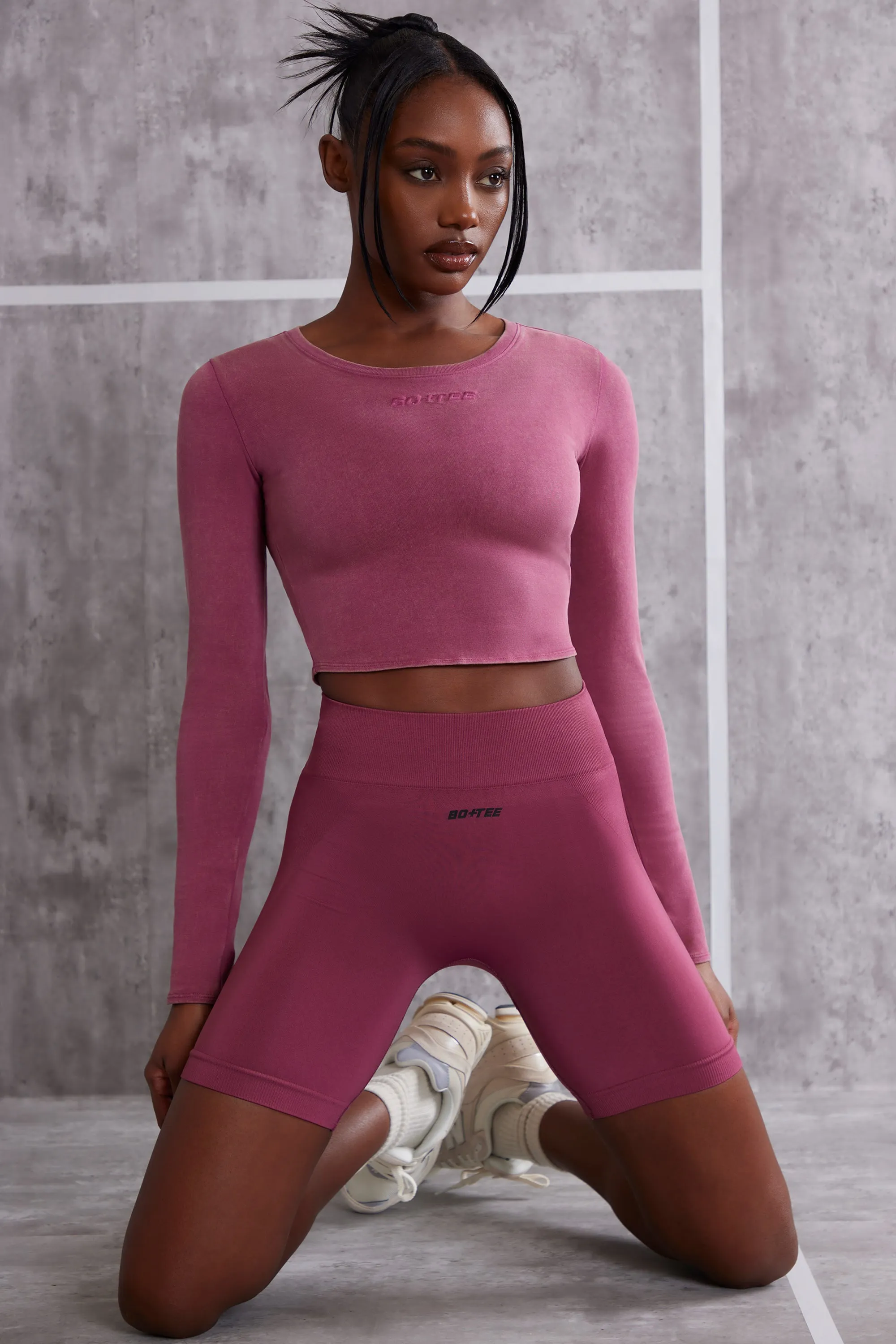Long Sleeve T-Shirt in Dark Rose sold by Oh Polly product image thumbnail 5