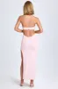Modal Lace-Trim Halterneck Maxi Dress in Blush sold by Oh Polly
