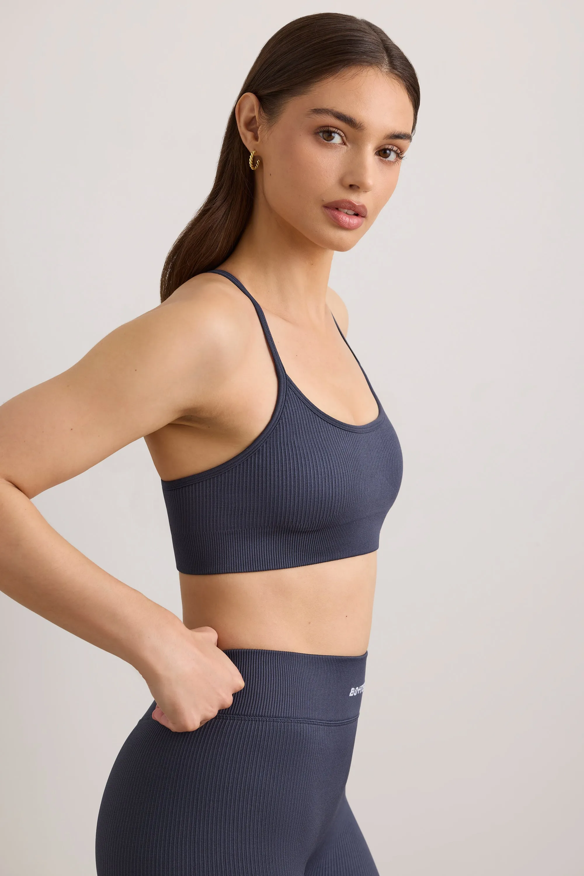 FlexiRib Y-Back Sports Bra in Indigo Slate sold by Oh Polly product image thumbnail 3