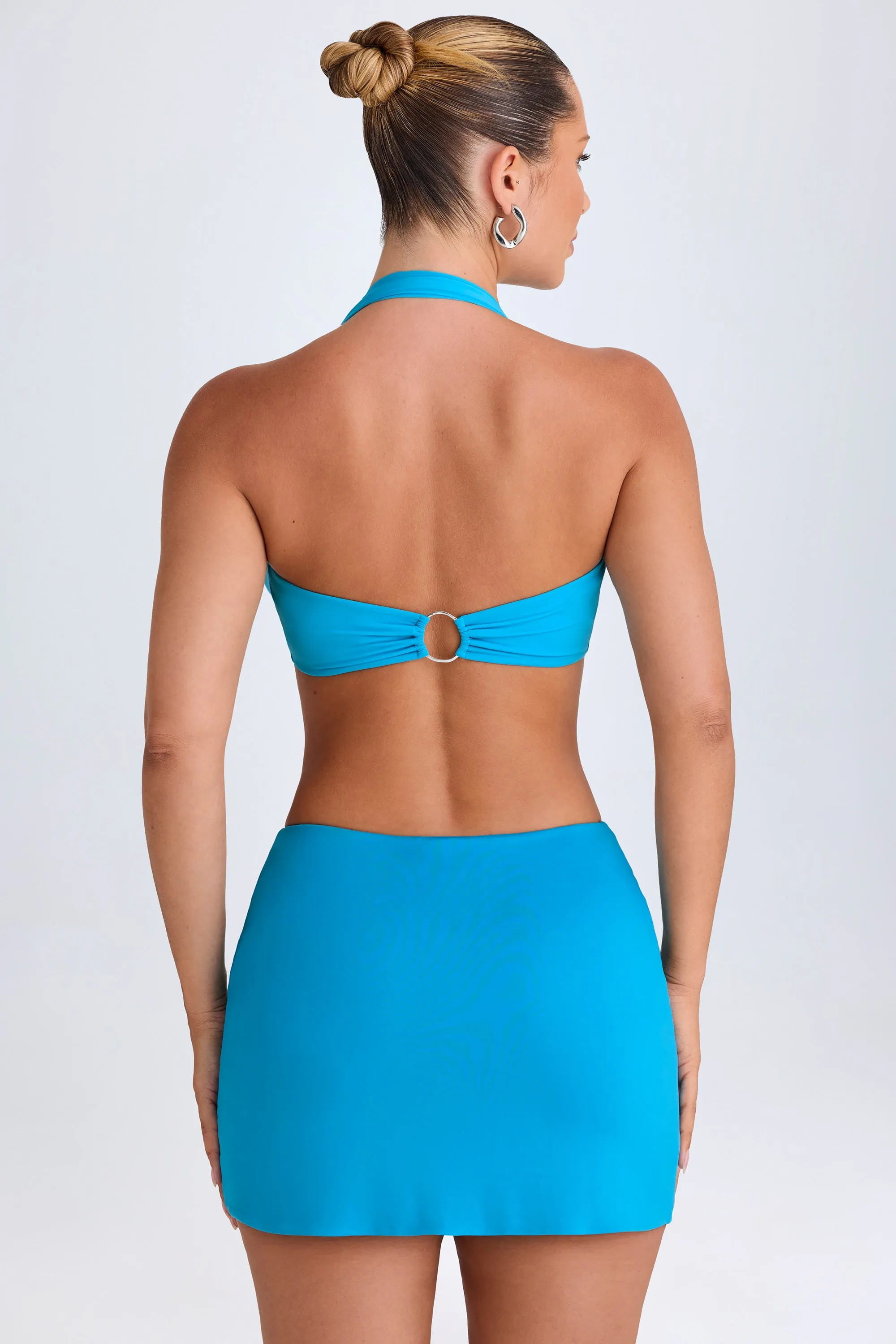 Mid-Rise Micro Mini Skirt in Aqua Blue sold by Oh Polly product image thumbnail 2